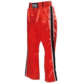 Pantalon de Full Contact Rouge 2 bandes noir/blanc METAL BOXE