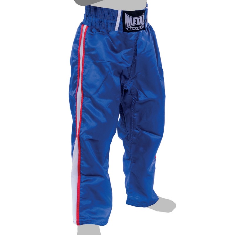 Pantalon full-contact bleu Métal boxe
