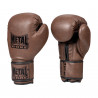 Gants de boxe entrainement marron metal boxe