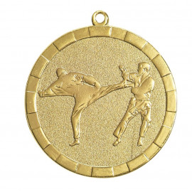 Médaille frappée karaté or - 50 mm