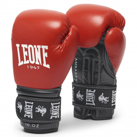 gants de boxe Ambassador LEONE rouge