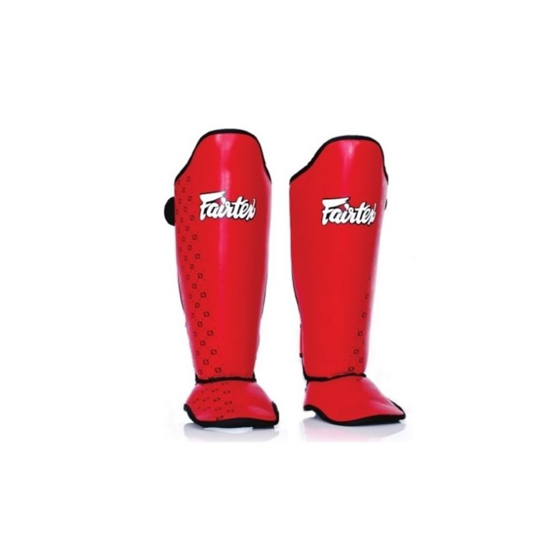 Protége tibias et pieds Fairtex rouge