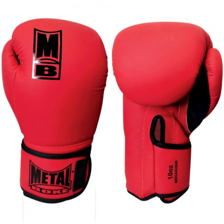 Gants de boxe entrainement MB metal boxe rouge