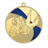 Médaille frappée judo metal bleu or/argent/bronze - 50 mm