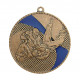 Médaille frappée judo metal bleu bronze- 50 mm
