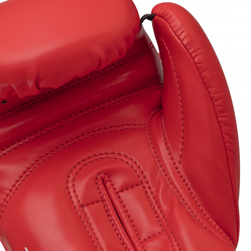 Gants de boxe en CUIR approuvés IBA rouge
