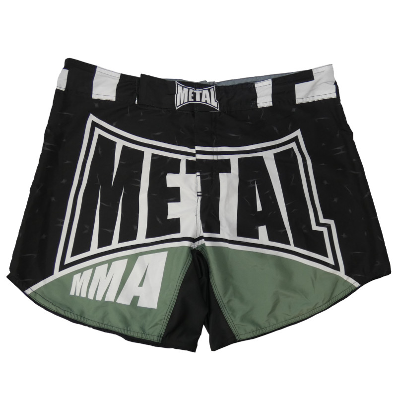 Short de MMA metal boxe kaki noir