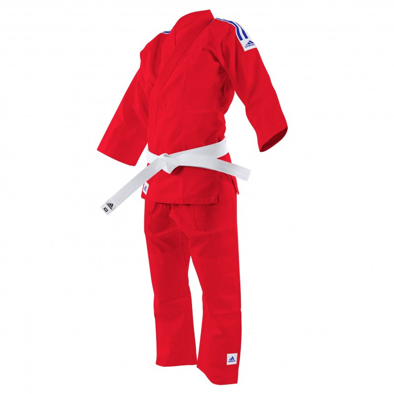 Kimono de judo initiation de couleur Adidas rouge